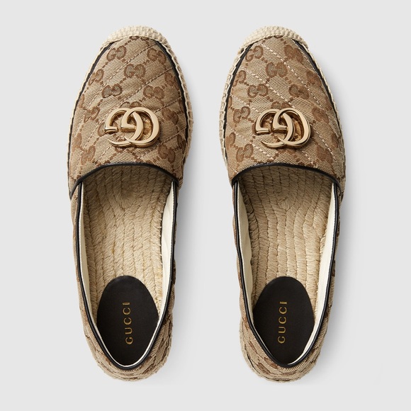 GUCCI GG MATELASSE CANVAS ESPADRILLE SLIP ON SHOES SIZE EU 39 US 9 - Picture 2 of 16